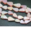 Natural Pink Opal Smooth Polished Pear Drops Beads Strand Length 14 Inches and Size 12m to 14mm approx.